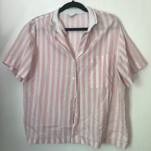 Vintage Manor Park striped button up shirt